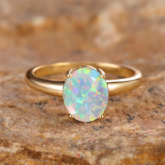 Bague en Or Vintage avec Opale